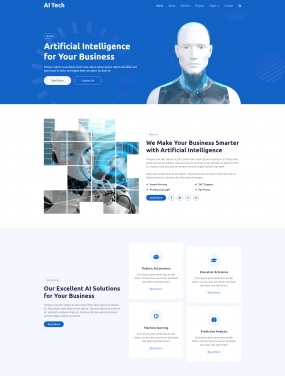 HTML5人工智能科技公司网站模板